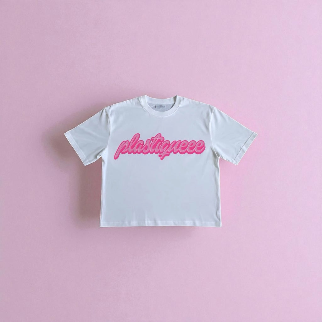 PLASTIQUEEE - CROPPED OVERSIZED TEEE