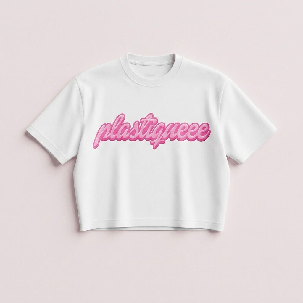 PLASTIQUEEE - CROPPED OVERSIZED TEEE